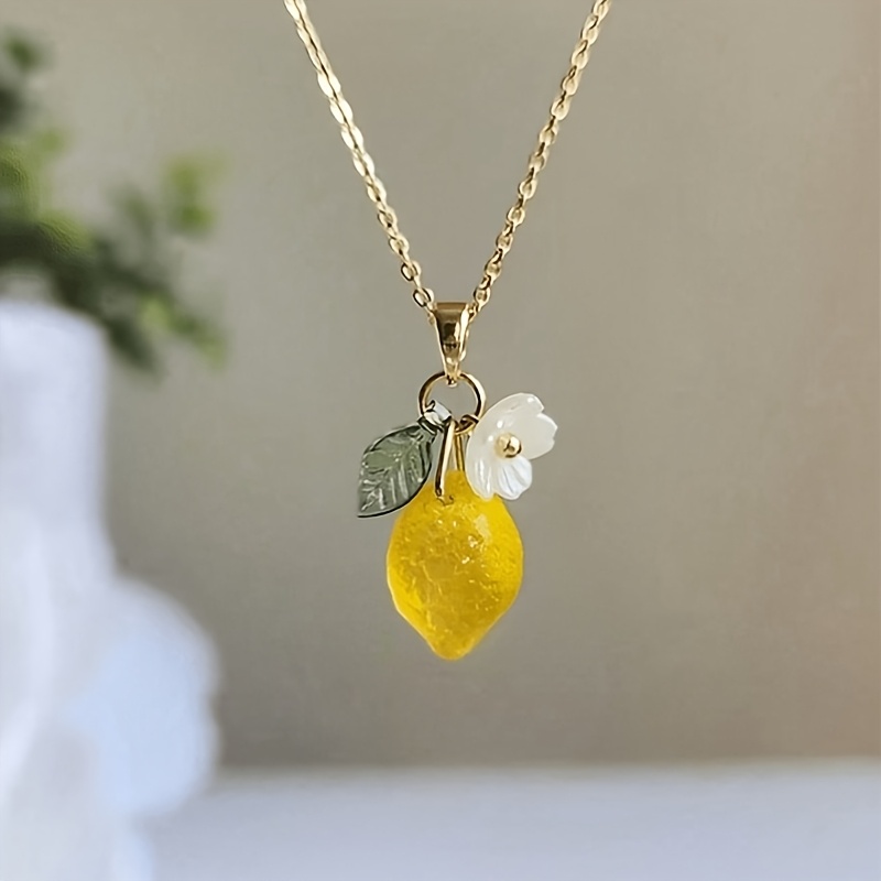 Resin Art Store - 1Pc Fresh Cute Lemon Flower Resin