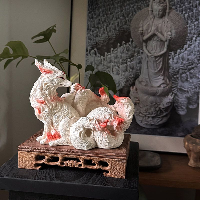 Nine-Tailed Fox Ornaments Fox  - Resin Art For Anniversary Gift 评论和价格