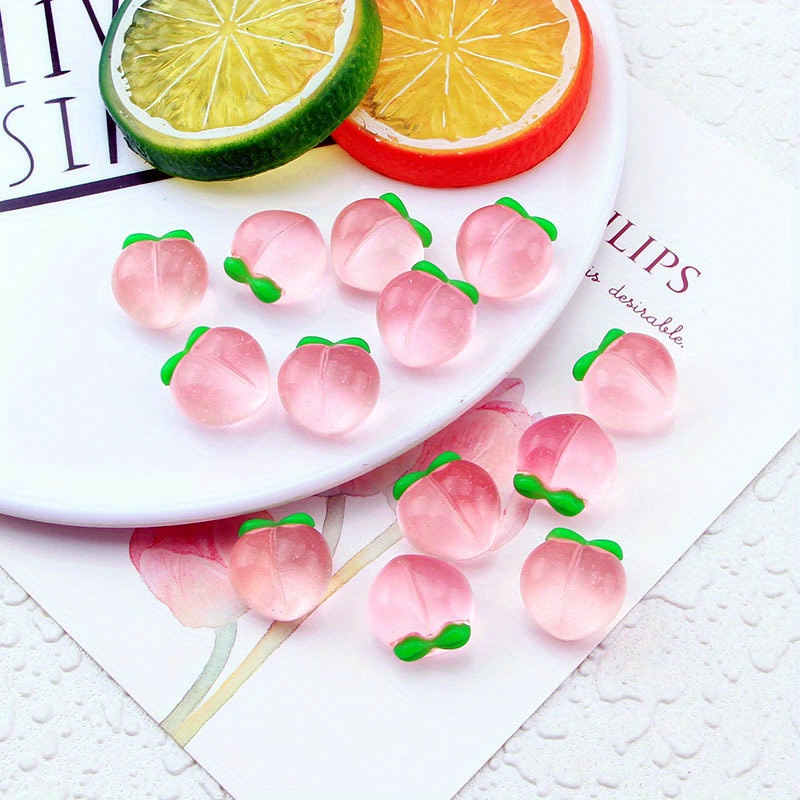 10Pcs New Transparent Peach Fl - Resin Art Store 评论和价格