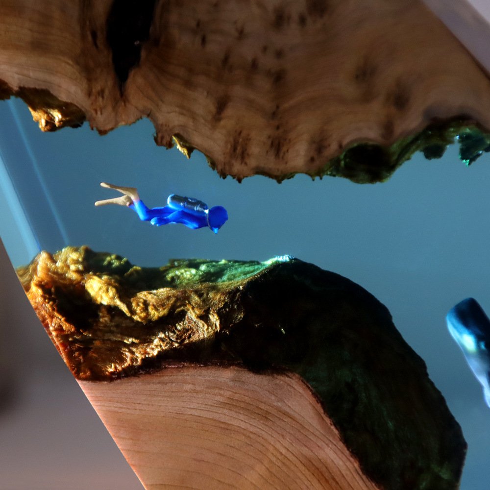 New Underwater Cave Whale Dive - Resin Art For Anniversary Gift 评论和价格