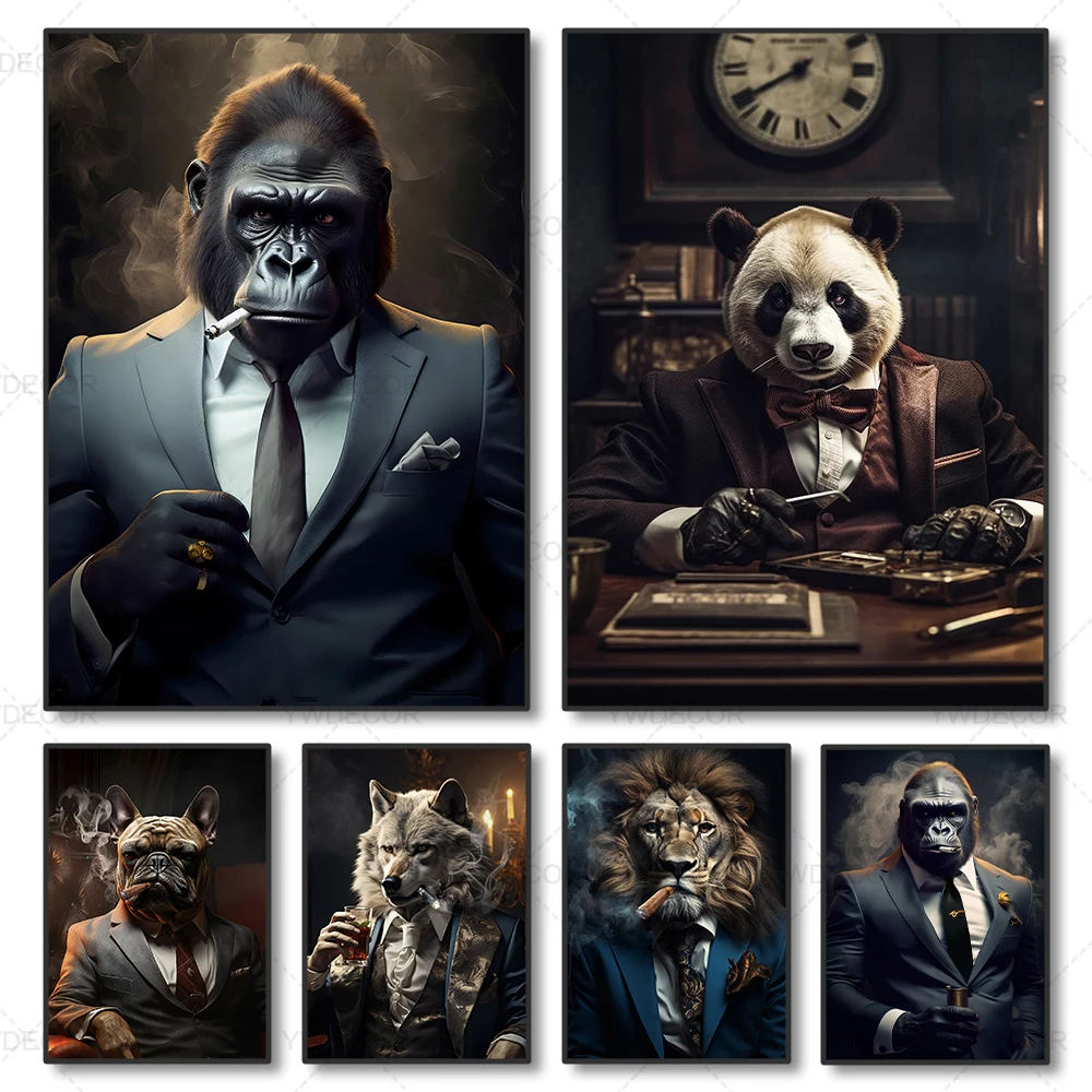 Abstract Smoking Lion Animals  - Resin Art Business 评论和价格