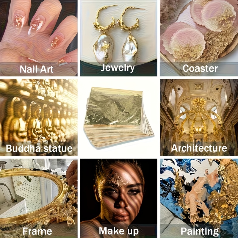 Set of 100Pcs Imitation Gold F - Resin Art For Anniversary Gift 评论和价格