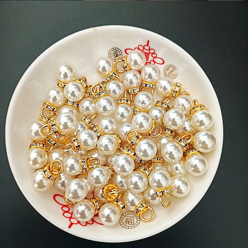 30Pcs Round Pearl Diamond Pend - Resin Art For Anniversary Gift 评论和价格