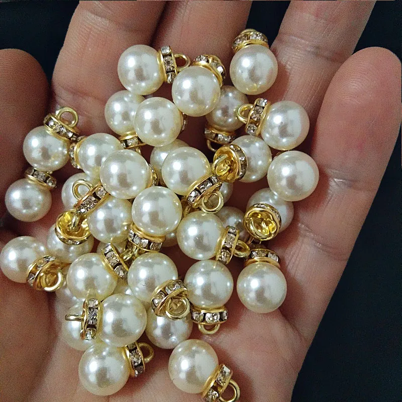 30Pcs Round Pearl Diamond Pend - Resin Art For Anniversary Gift 评论和价格