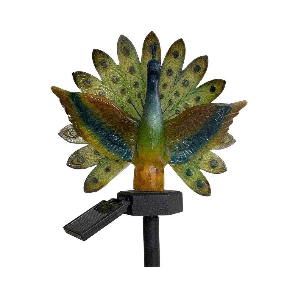 Resin Solar Peacock Garden Art - Resin Art Use 评论和价格