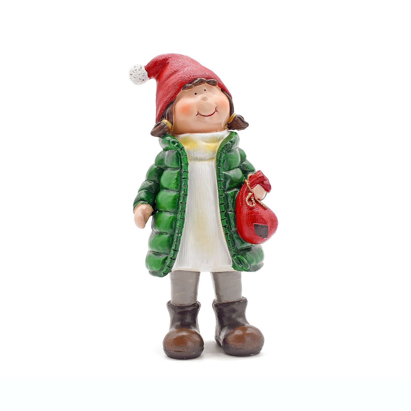 Set Of 2 Christmas Boy AndGirl - Resin Art Table Top 评论和价格