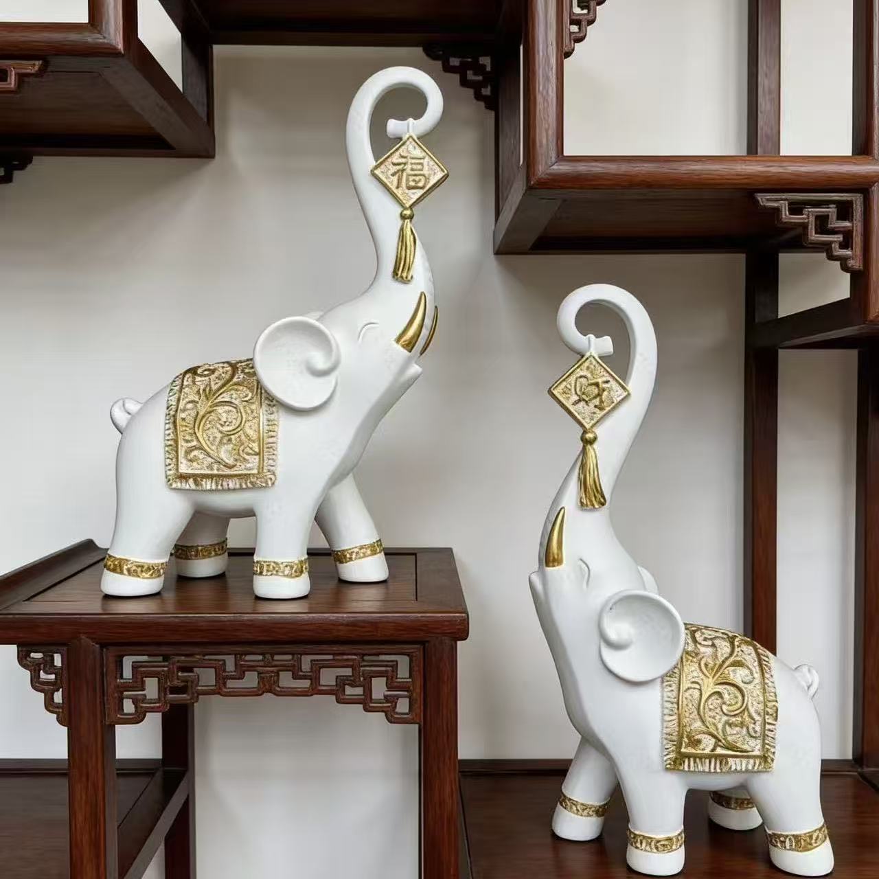 One Pair Chinese Style Lucky W - Resin Art For Anniversary Gift 评论和价格