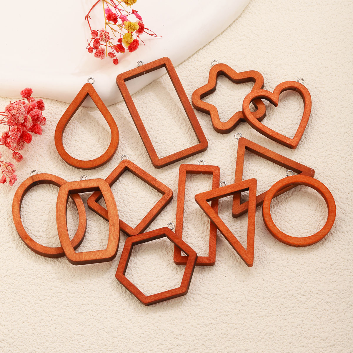 10PCS Triangle Rectangle Wood  - Resin Art Store 评论和价格