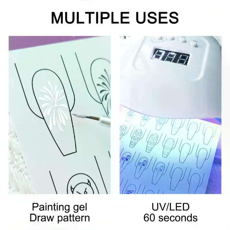 Nail Art Lines Practice Paper  - Resin Art Guide Book 评论和价格