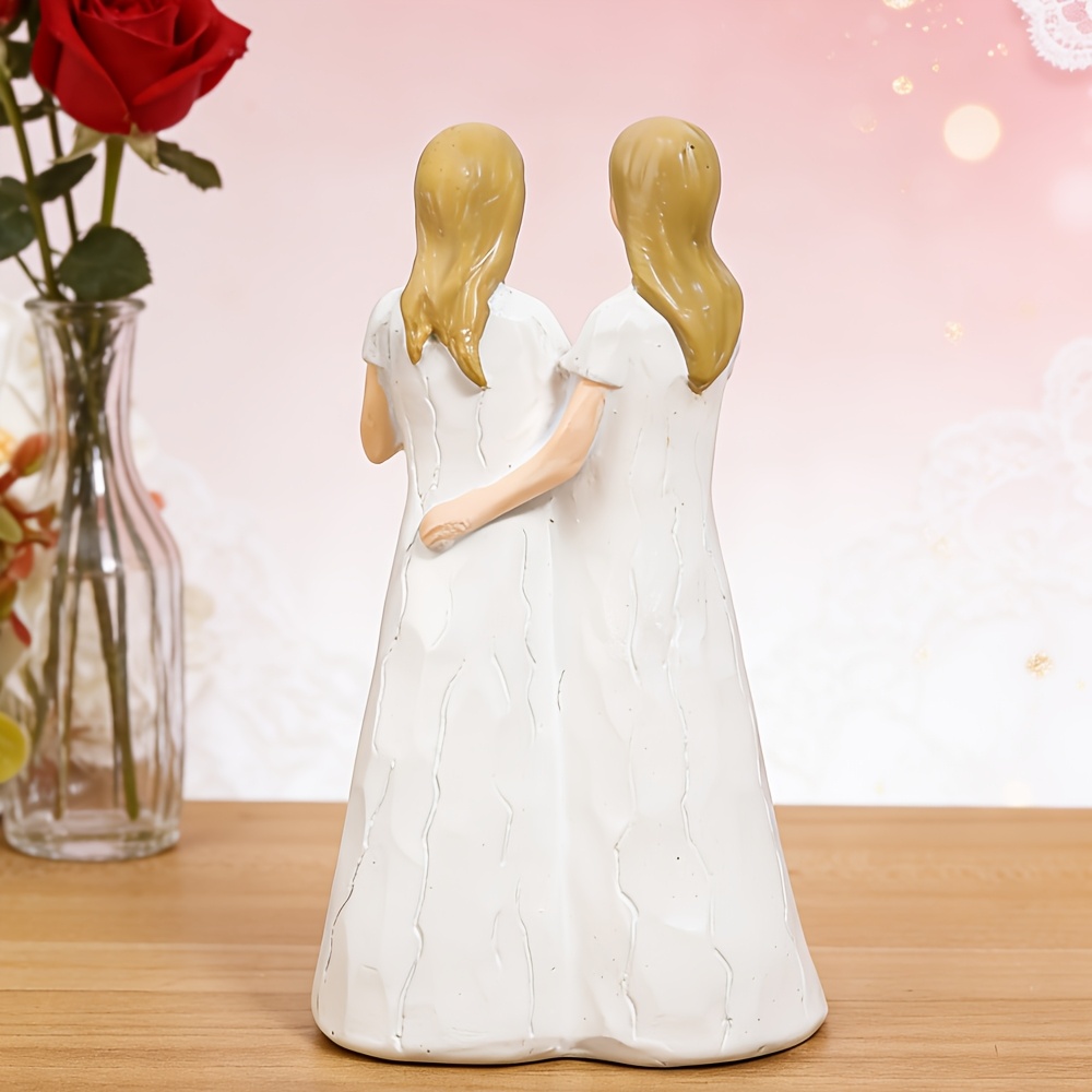 1pc Heartfelt Sister Figurine  - Resin Art For Anniversary Gift 评论和价格